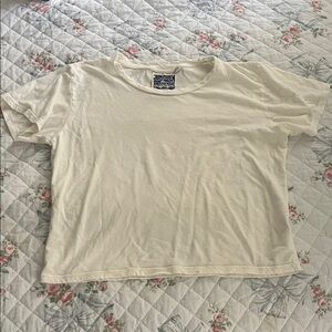 Jungmaven cropped Cream white T-Shirt